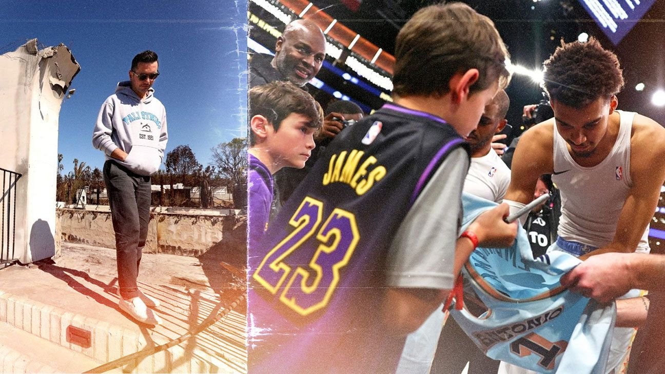 Fires, destruction, hope: One year later for JJ Redick, the Lakers and L.A.