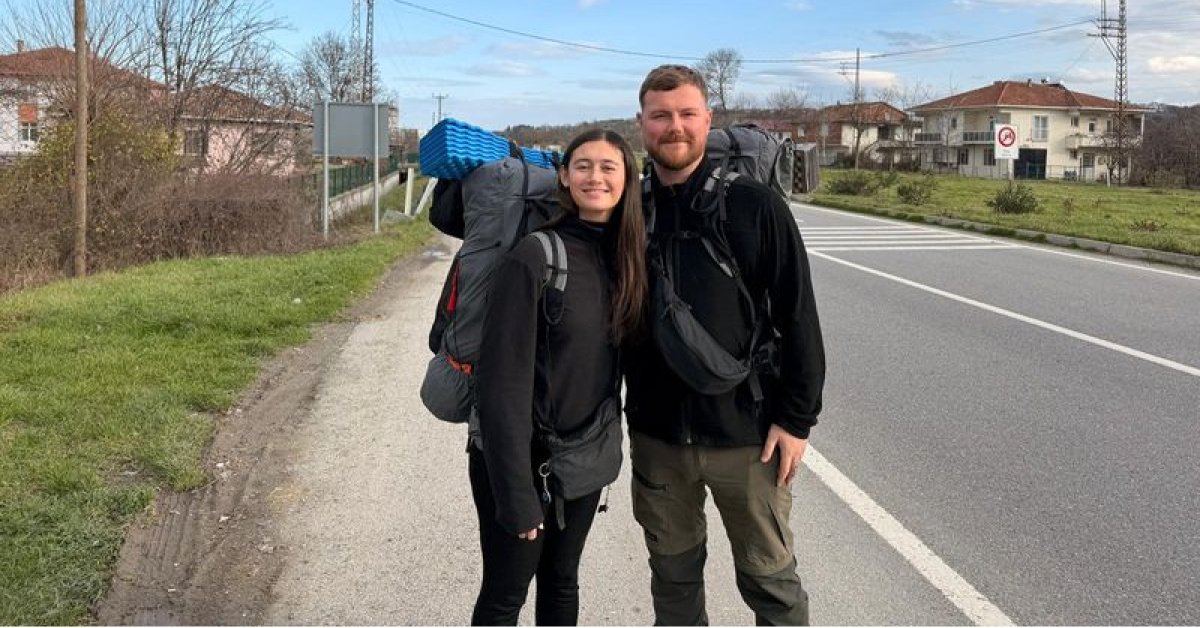 İngiltere’den Vietnam’a yürüyen 2 arkadaş, Samsun’a geldi
