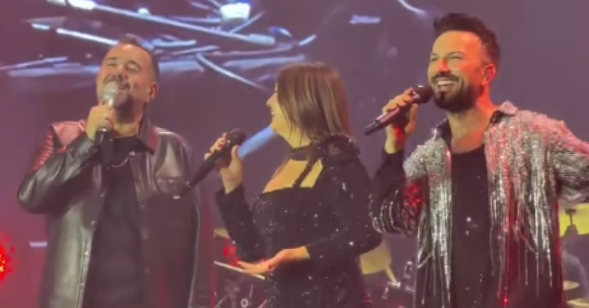 Tarkan’ın sahnesine Sibel Can ve Ata Demirer konuk oldu