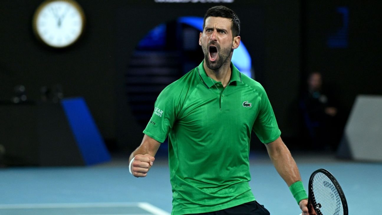 Novak Djokovic wins 5-set semifinal thriller over Jannik Sinner
