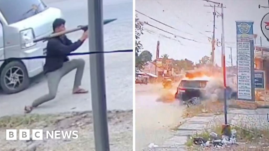 CCTV captures moment mayor’s car is hit by rocket in Philippines