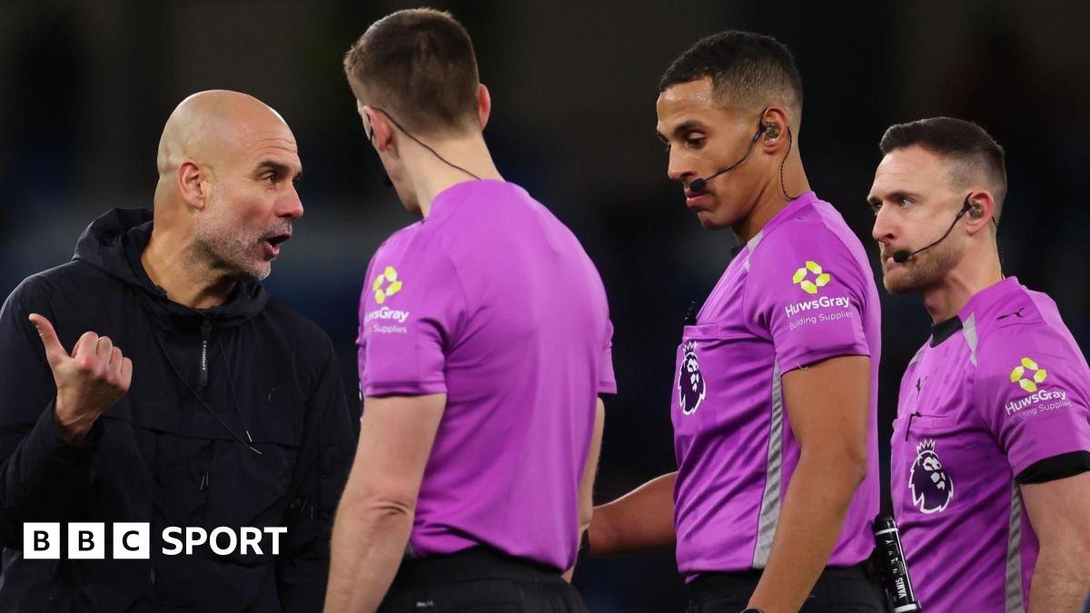 Pep Guardiola: Man City boss apologises to ref Farai Hallam but defends outburst