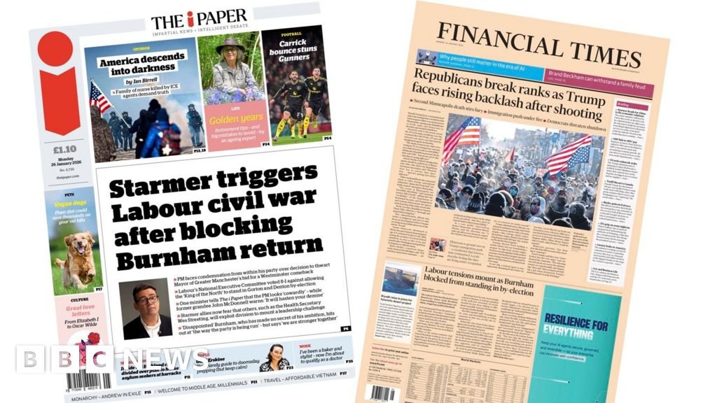 ‘Starmer triggers Labour civil war’ and ‘Republicans break ranks’