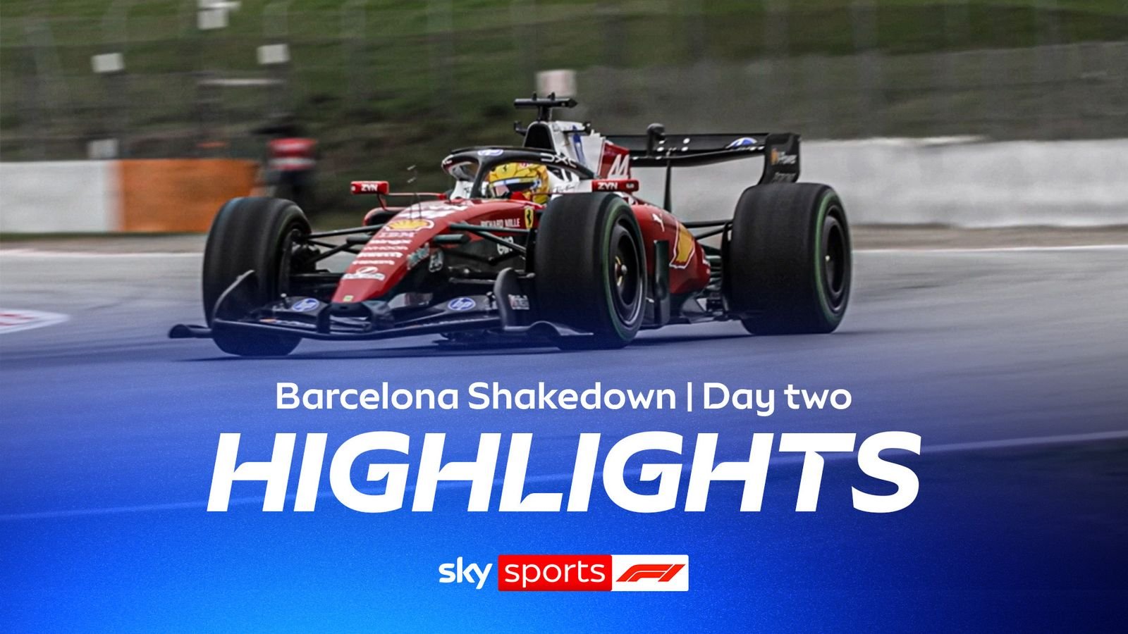 Highlights: Hamilton takes on rain-hit testing in Barcelona