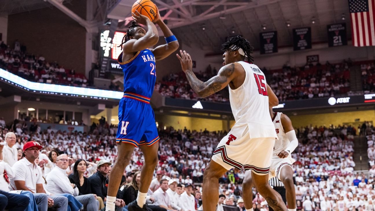 Kansas’ Peterson finishes game, hits 2 late 3s to beat Texas Tech