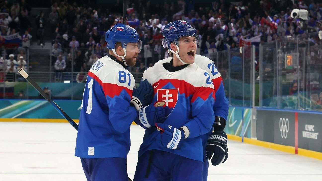 Slovakia upsets Finland 4-1 to open Olympic men’s hockey