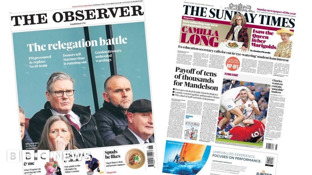 The Papers: 'Pay off for Mandelson' and 'relegation battle'