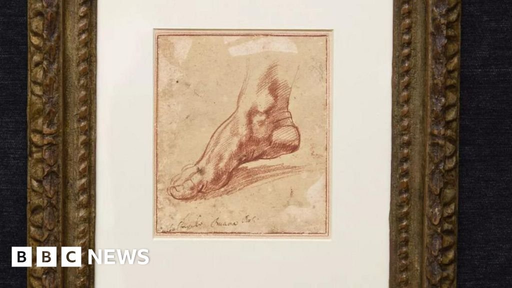 Newly discovered Michelangelo foot sketch sells for £16.9m