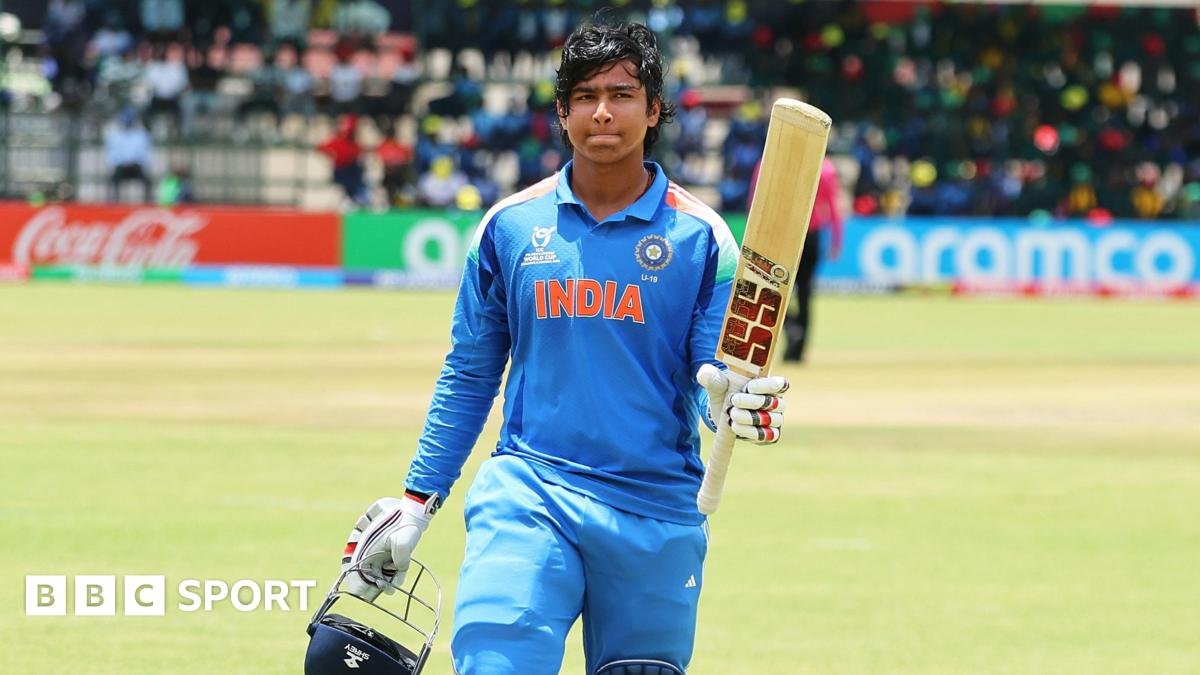 Vaibhav Suryavanshi: India teenager, 14, makes 175 from 80 balls in Under-19 World Cup final against England